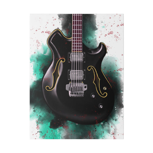 Digital painting of Wes' electric guitar printed on canvas