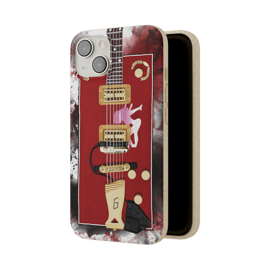 red box guitar printed on biodegradable phone case