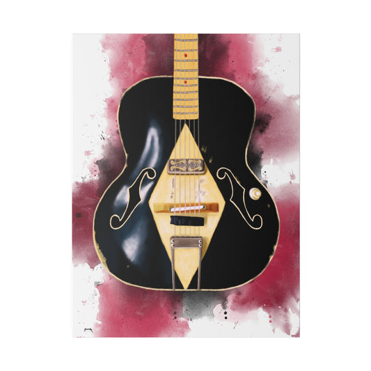 Bob's electric guitar painting printed on canvas