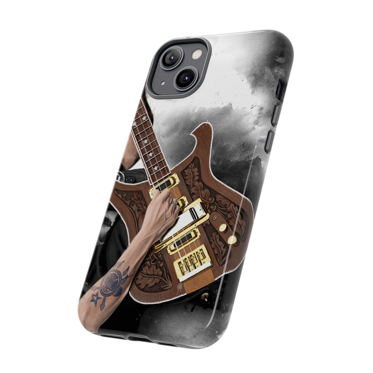 Lemmy's Bass Guitar Art On Tough Phone Cases