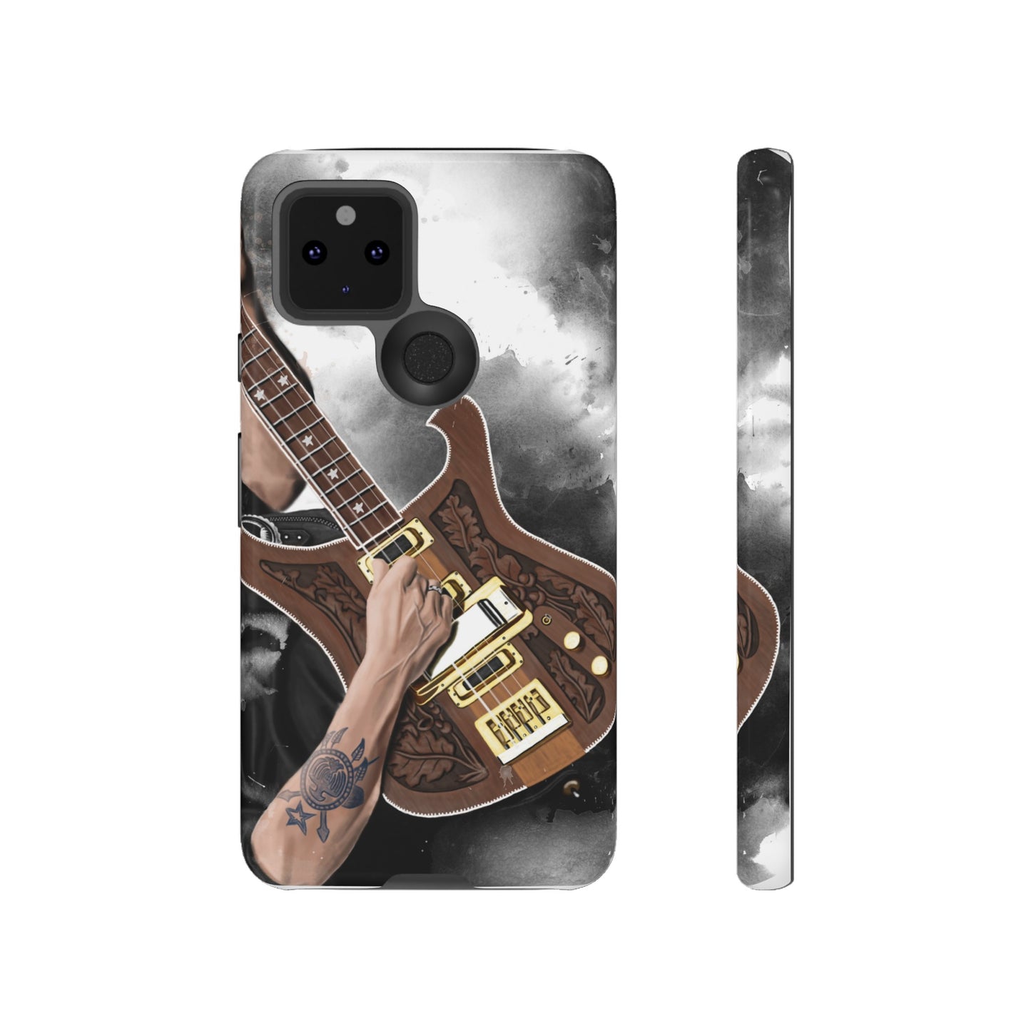 Lemmy's Bass Guitar Art On Tough Phone Cases