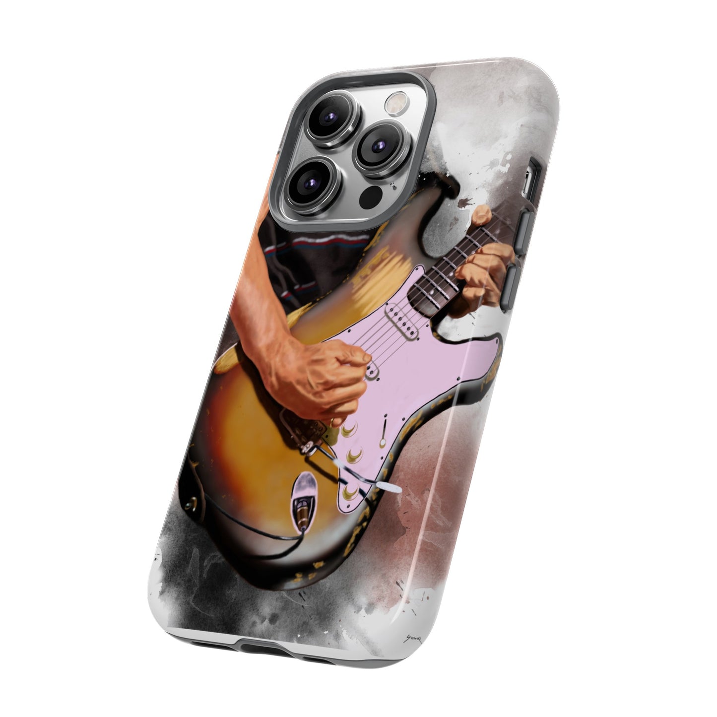 John's Vintage Guitar Art On Tough Phone Cases