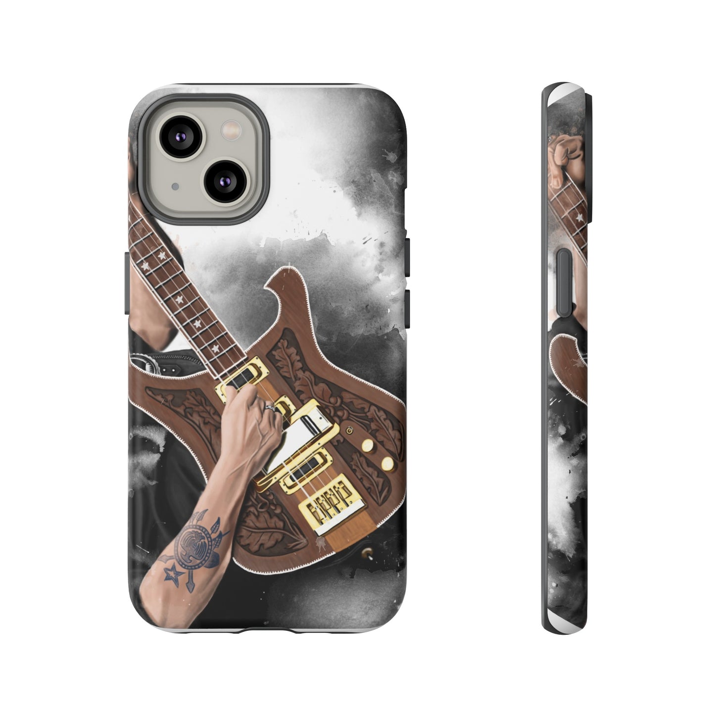 Lemmy's Bass Guitar Art On Tough Phone Cases