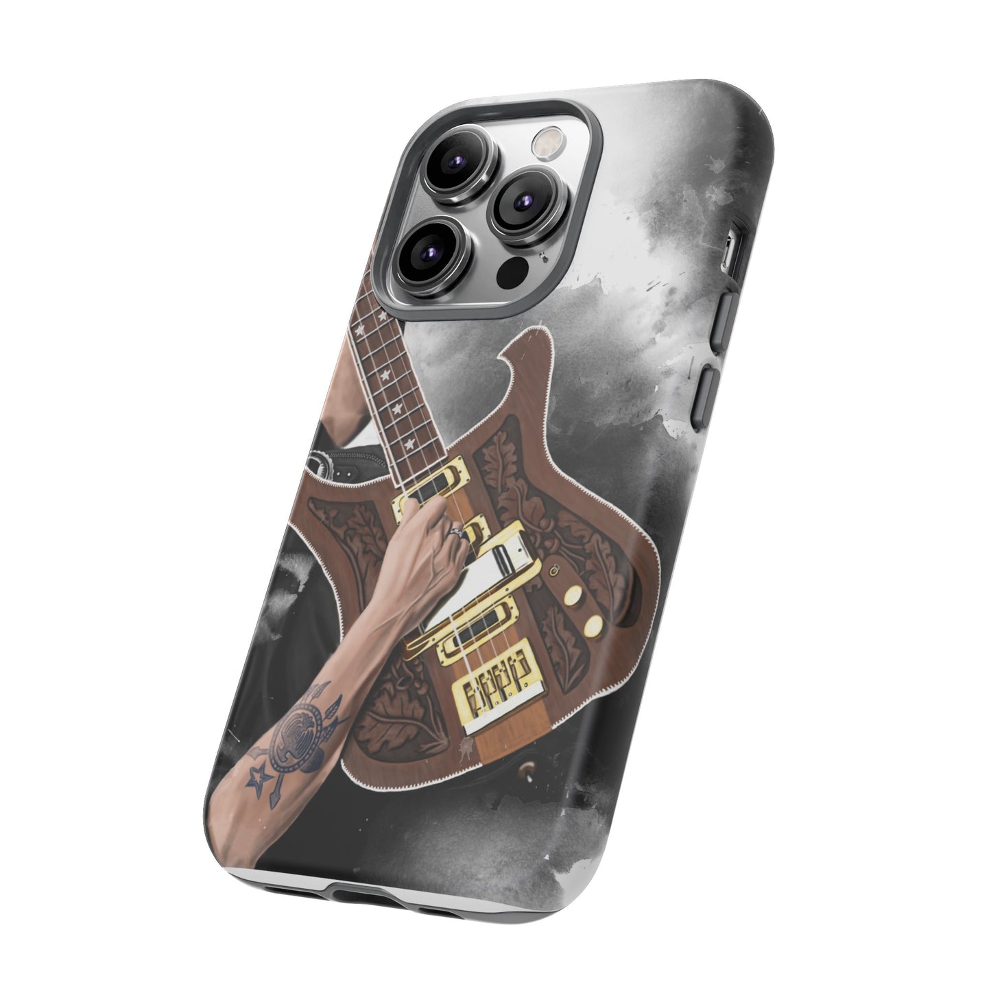 Lemmy's Bass Guitar Art On Tough Phone Cases