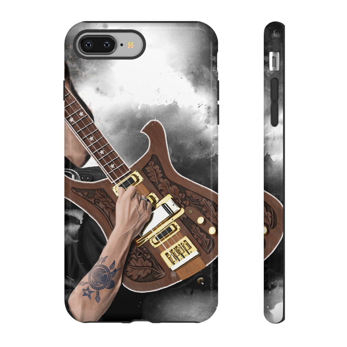 Lemmy's Bass Guitar Art On Tough Phone Cases