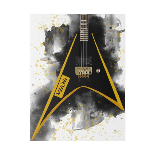 Digital painting of Alexi's electric guitar printed on canvas