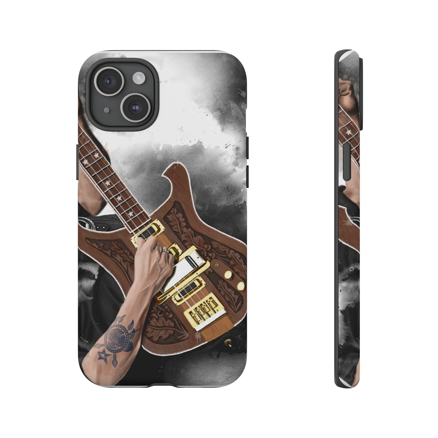 Lemmy's Bass Guitar Art On Tough Phone Cases