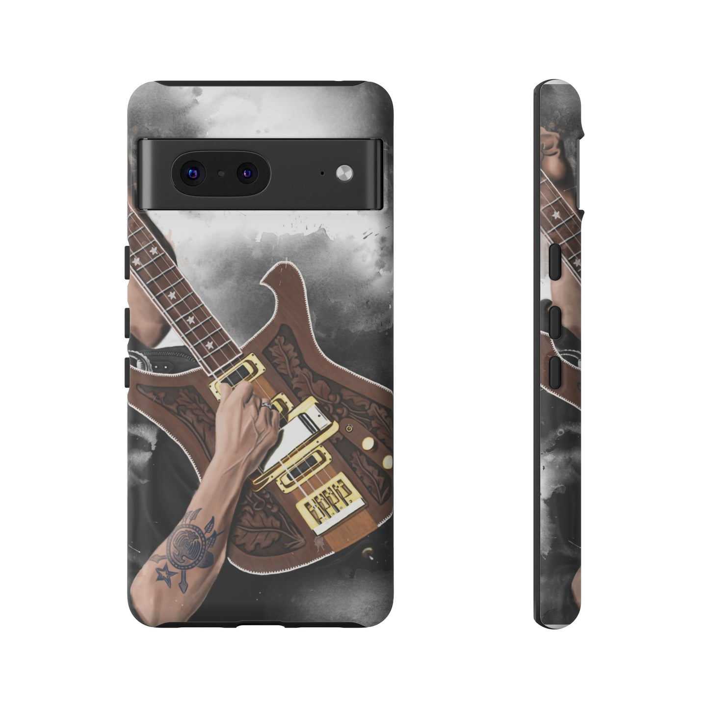 Lemmy's Bass Guitar Art On Tough Phone Cases