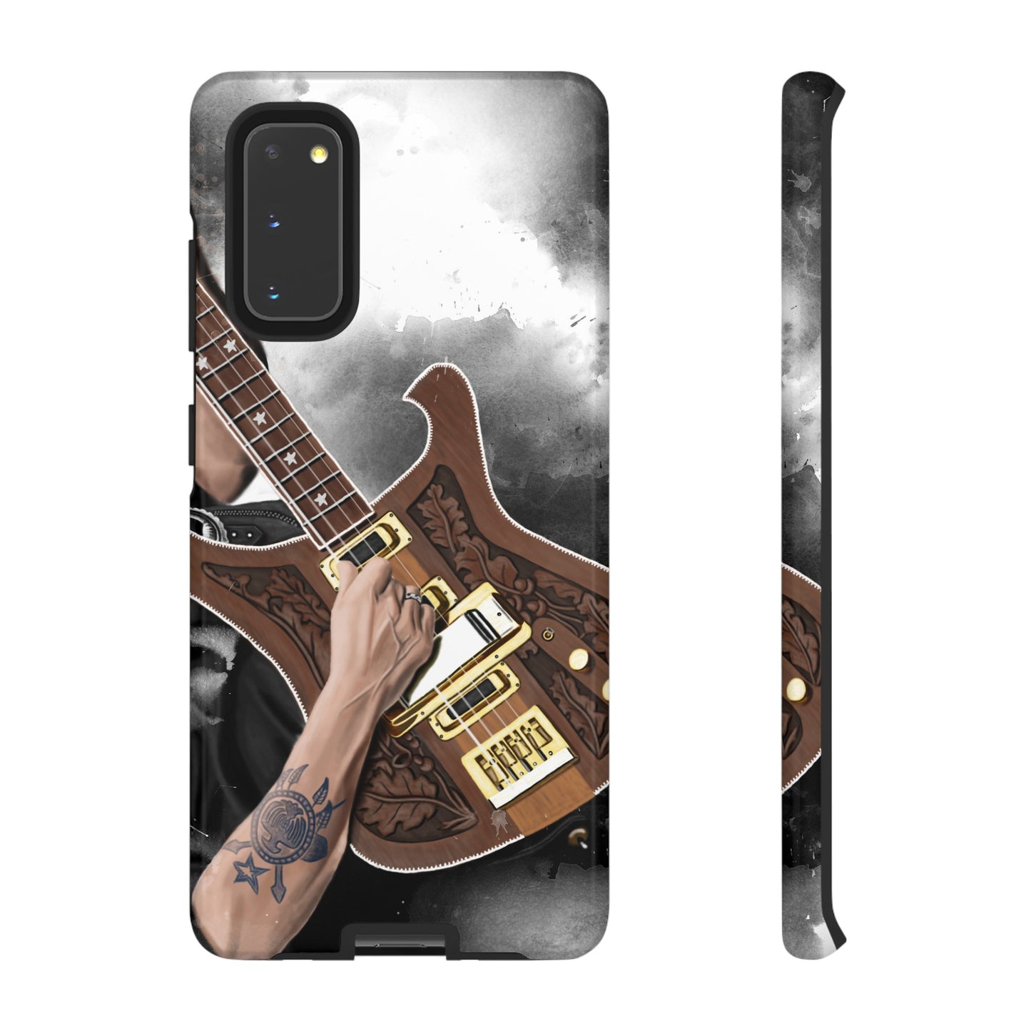 Lemmy's Bass Guitar Art On Tough Phone Cases