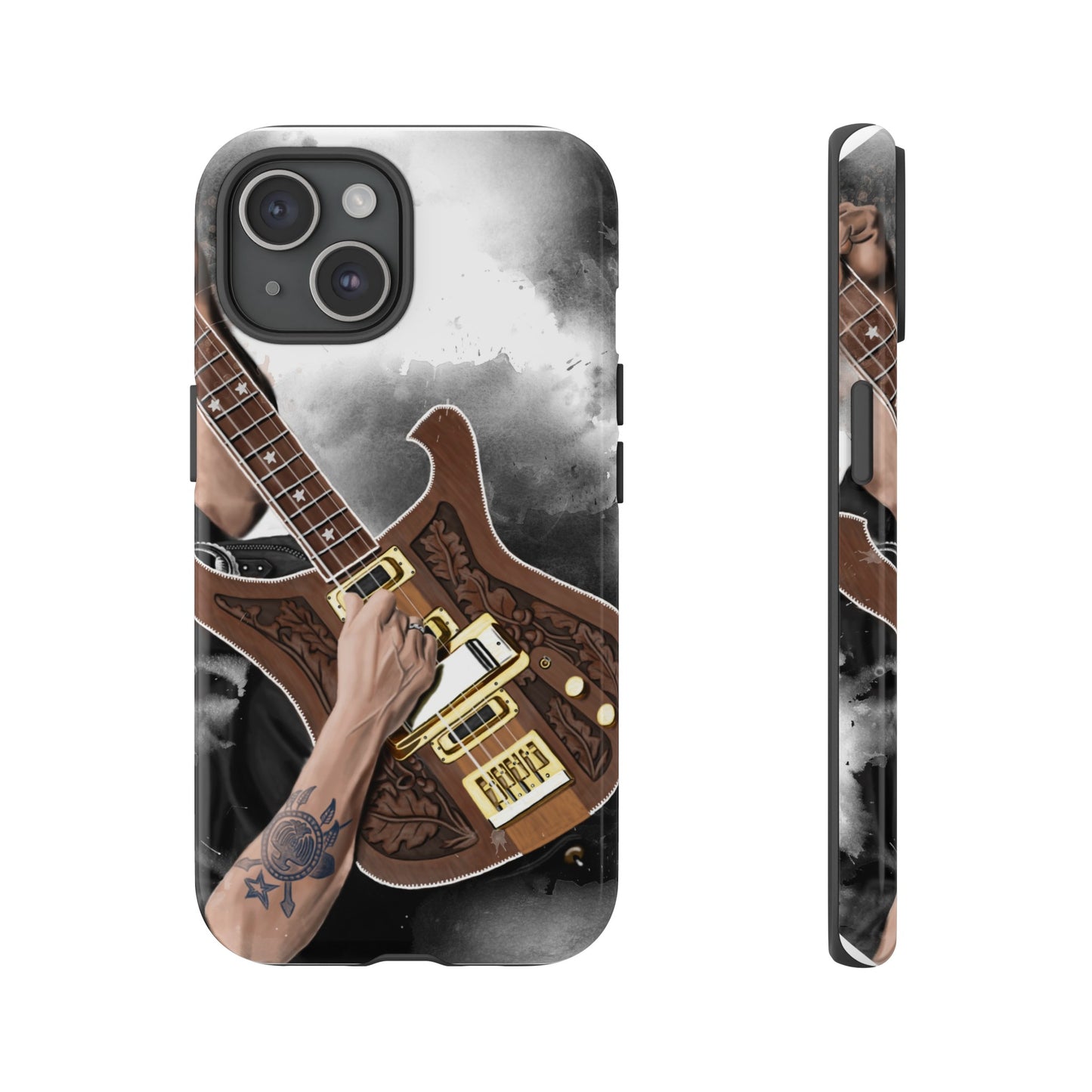 Lemmy's Bass Guitar Art On Tough Phone Cases