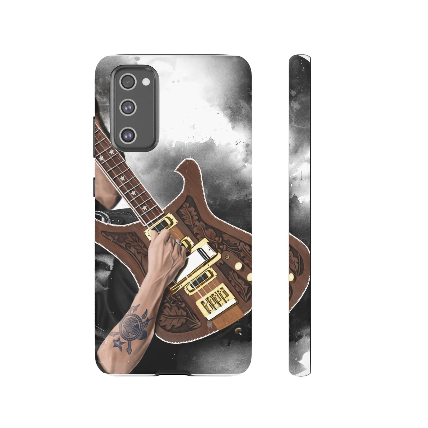 Lemmy's Bass Guitar Art On Tough Phone Cases