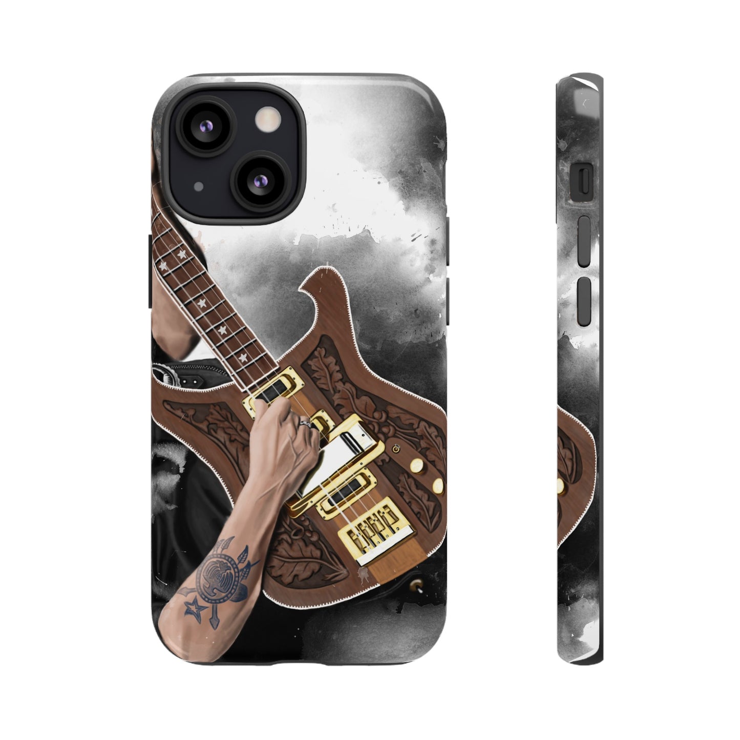 Lemmy's Bass Guitar Art On Tough Phone Cases