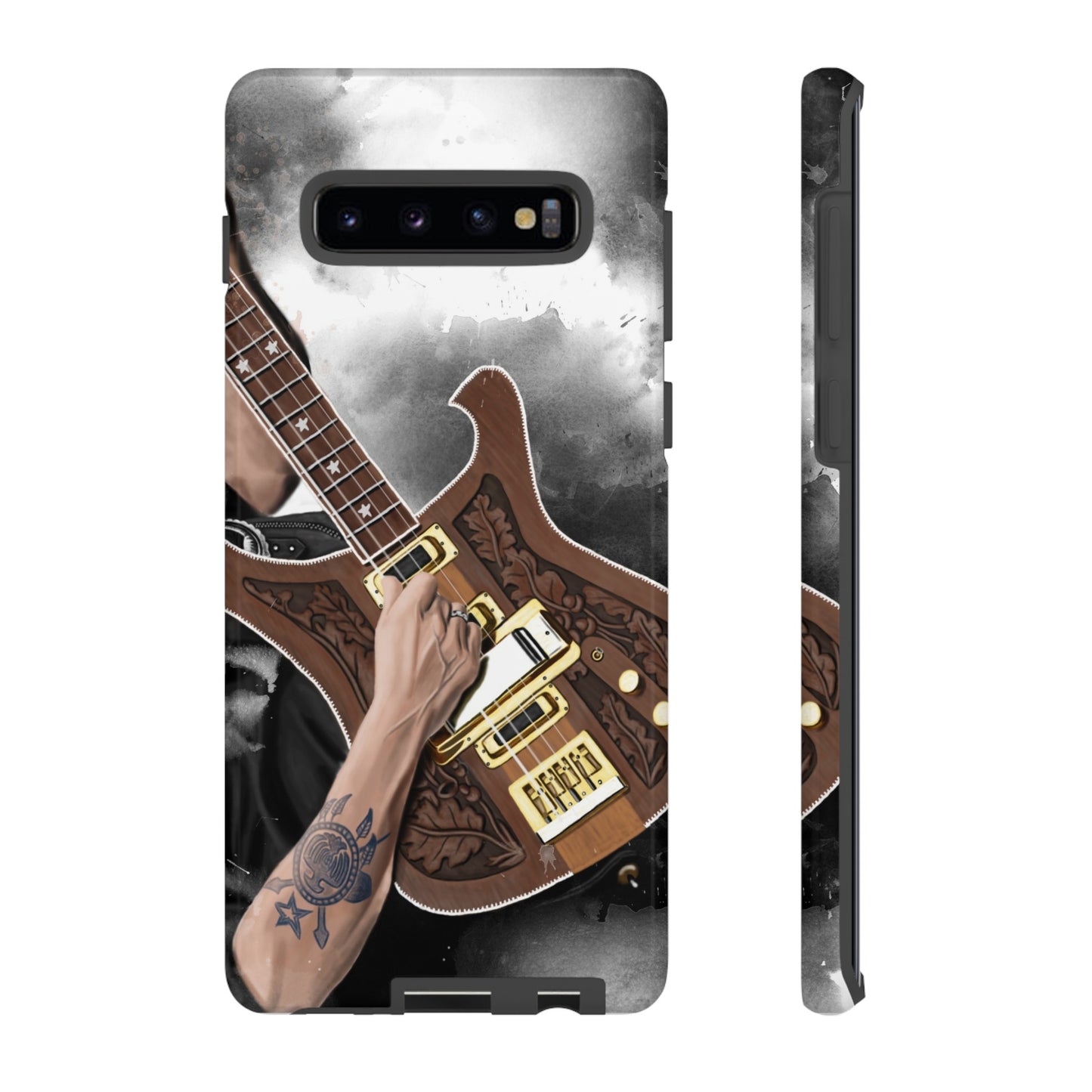 Lemmy's Bass Guitar Art On Tough Phone Cases