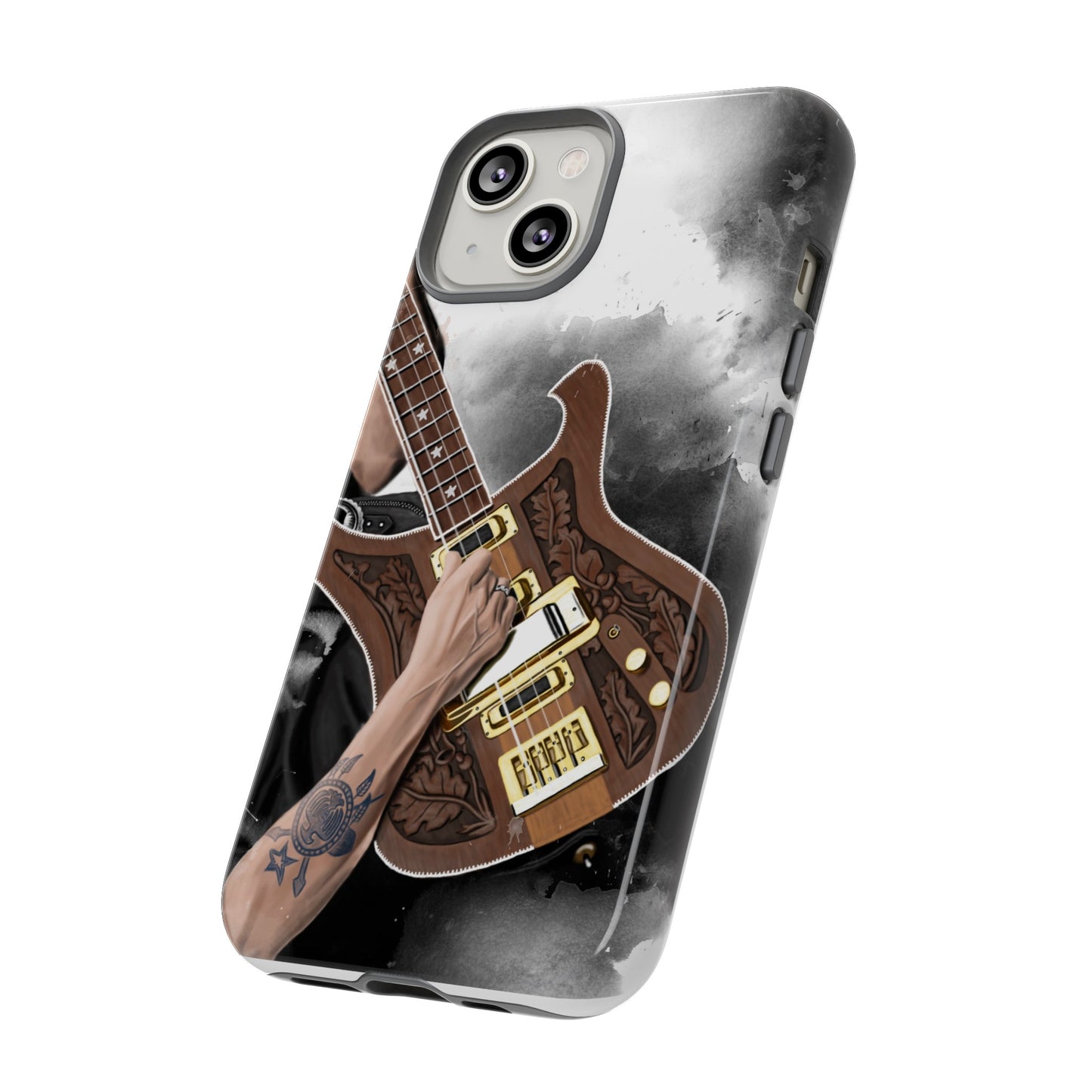 Lemmy's Bass Guitar Art On Tough Phone Cases