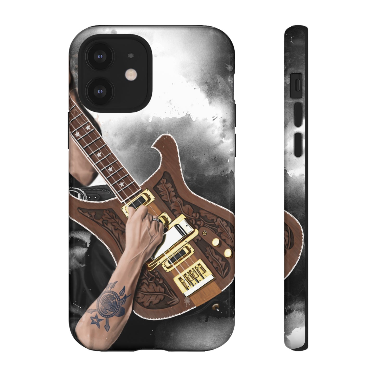 Lemmy's Bass Guitar Art On Tough Phone Cases