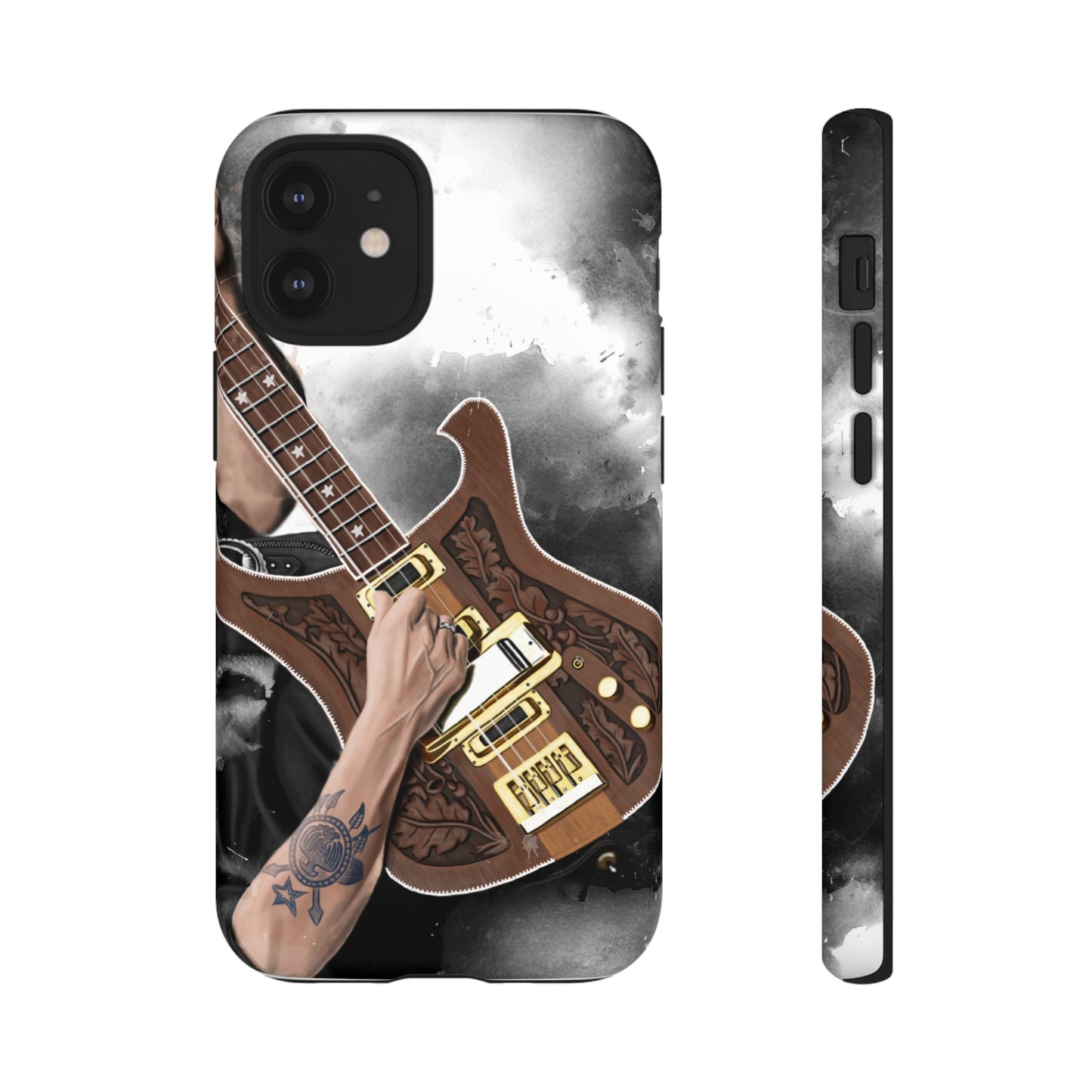 Lemmy's Bass Guitar Art On Tough Phone Cases