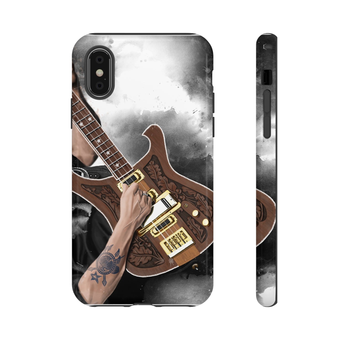 Lemmy's Bass Guitar Art On Tough Phone Cases