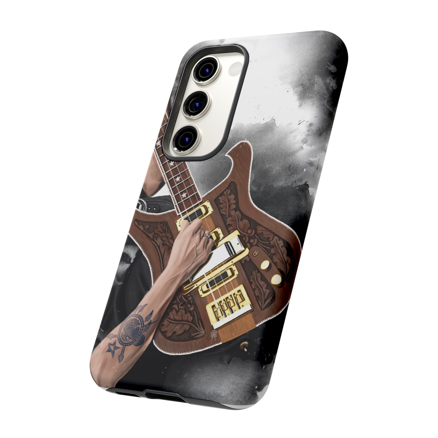 Lemmy's Bass Guitar Art On Tough Phone Cases