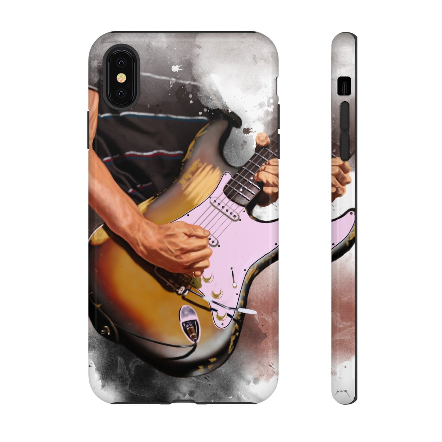 John's Vintage Guitar Art On Tough Phone Cases