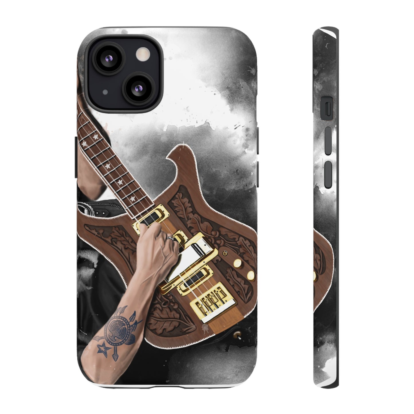 Lemmy's Bass Guitar Art On Tough Phone Cases