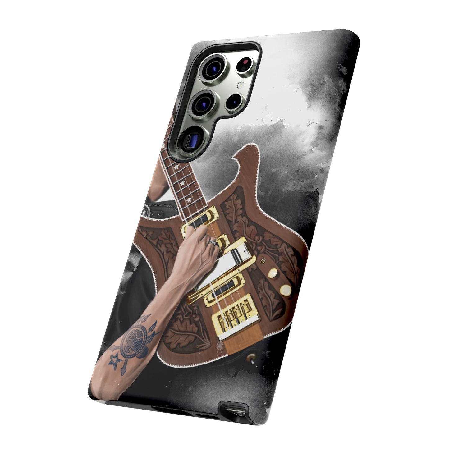 Lemmy's Bass Guitar Art On Tough Phone Cases