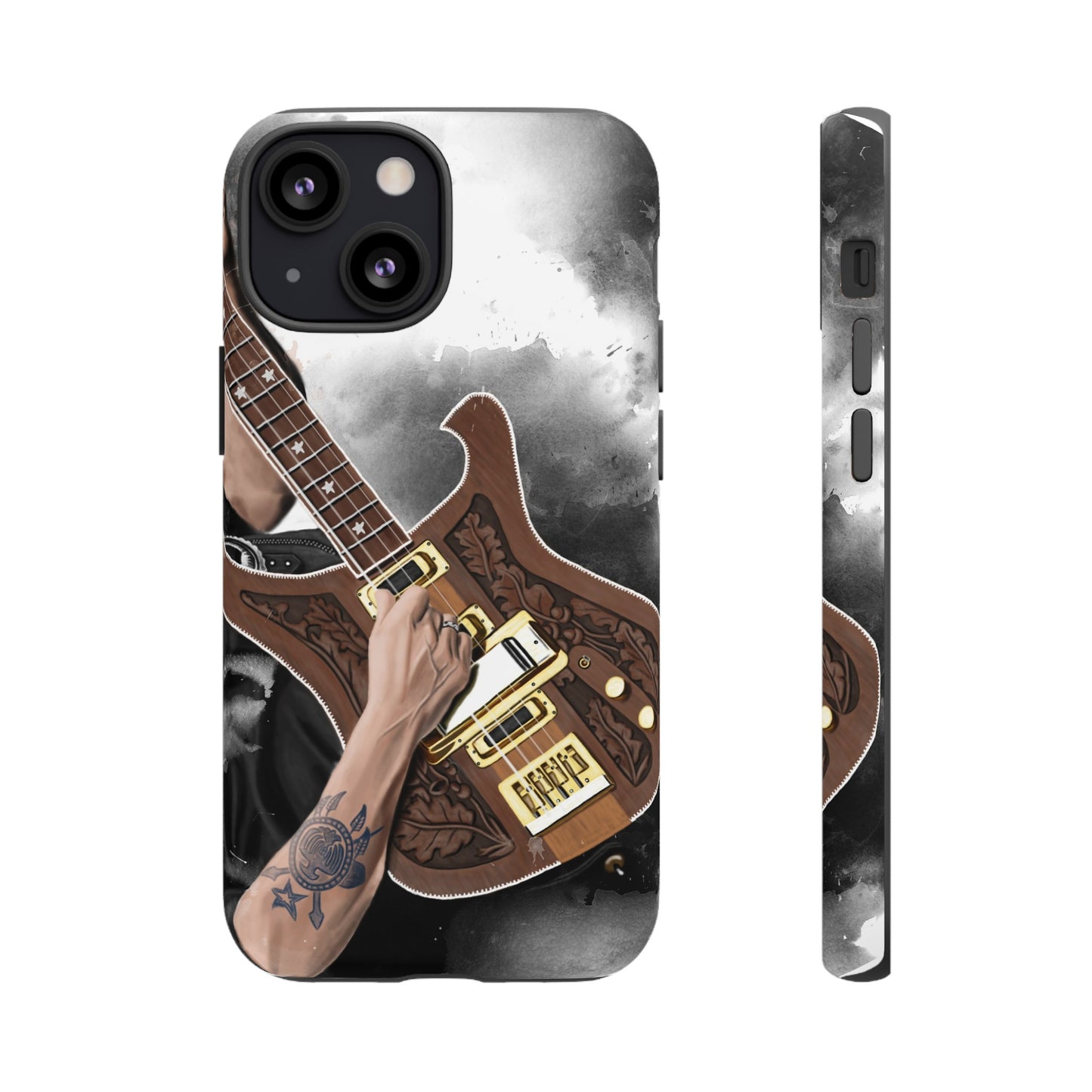 Lemmy's Bass Guitar Art On Tough Phone Cases