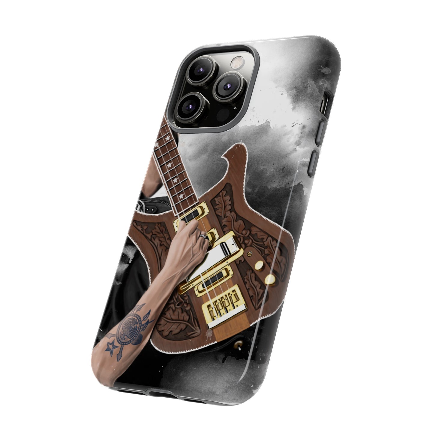 Lemmy's Bass Guitar Art On Tough Phone Cases