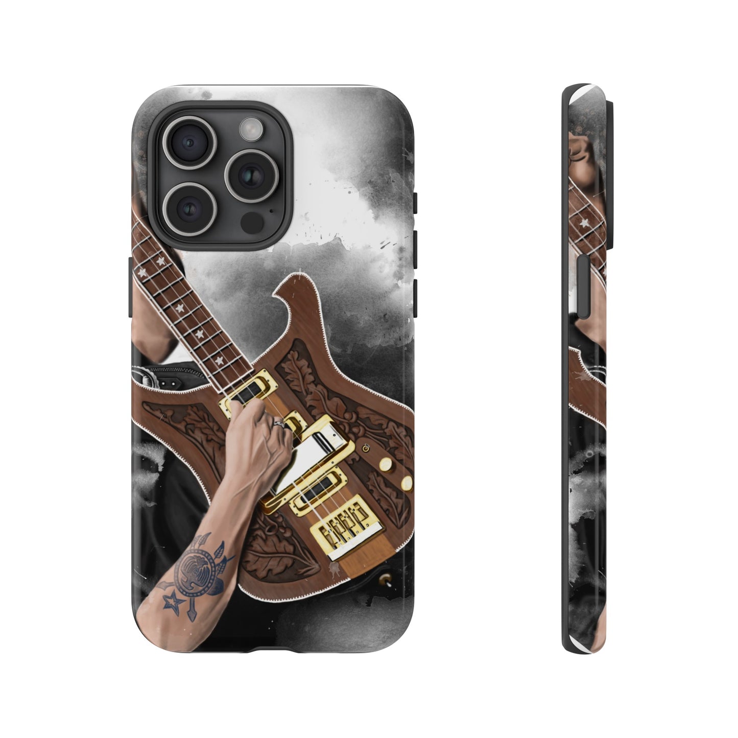 Lemmy's Bass Guitar Art On Tough Phone Cases