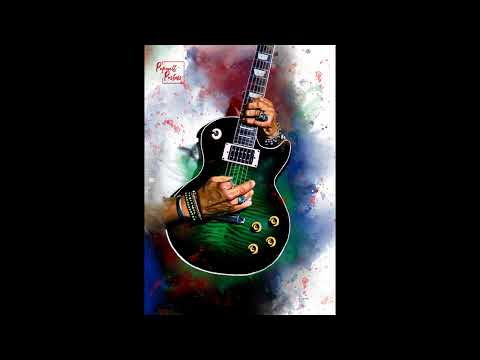 wip video: anaconda green electric guitar painting